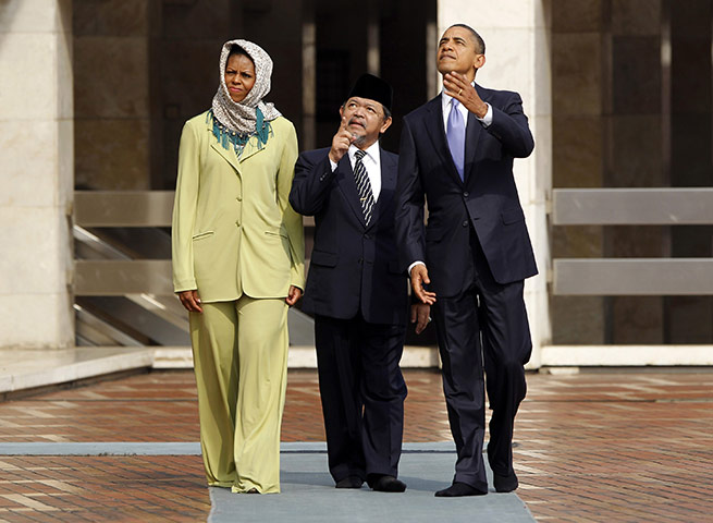 obama 2010:  Obama andMichelle Obama tour the Istiqlal Mosque in Jakarta