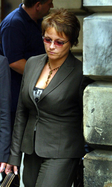 Tommy Sheridan: 2006: Fiona McGuire, a former prostitute, leaves after giving evidence 