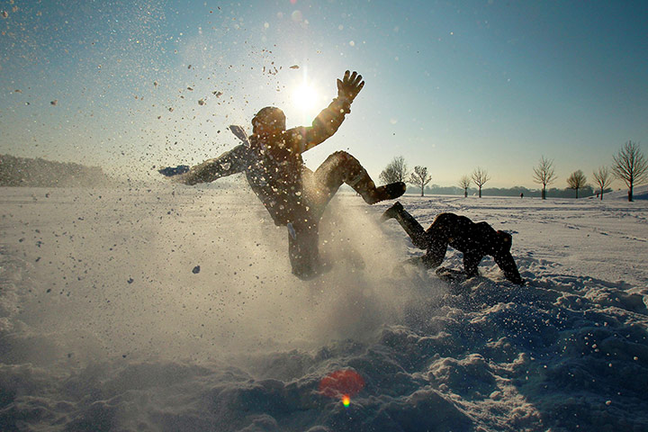24 hours in pictures: snow in dublin