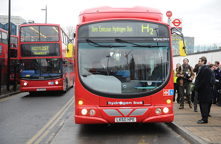 2010 green technologies: UK's only Zero Emmision Hydrogen Buses  London, Britain