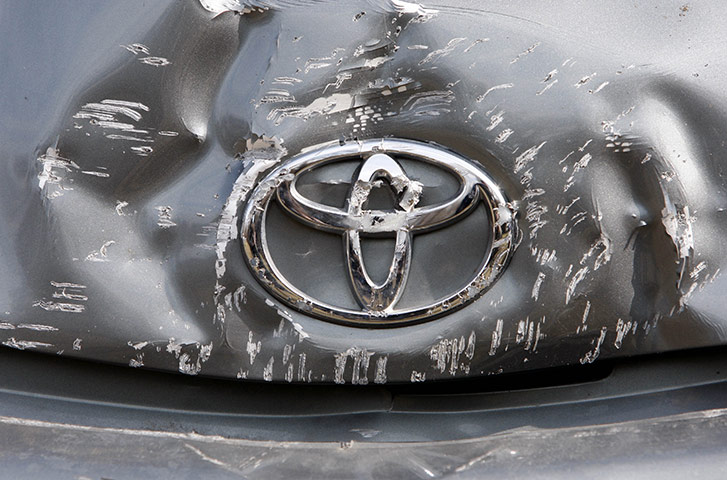 Week in Business: A 2005 Toyota Prius, which was in an accident