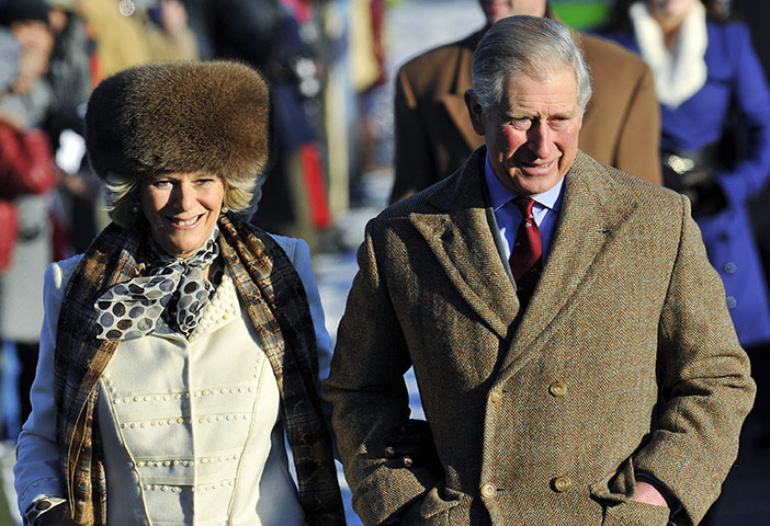 24 hours in pictures: Charles and Camilla at Sandringham on Christmas Day