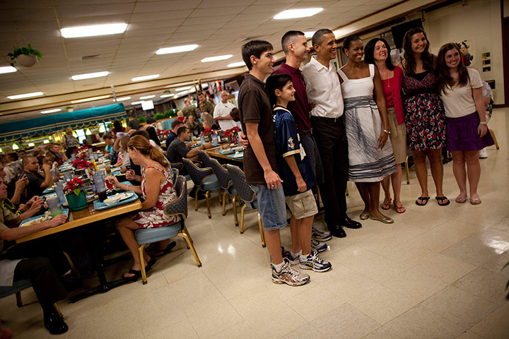 24 hours in pictures: Barack Obama and Michelle Obama visit Marine Corps Base, Hawaii