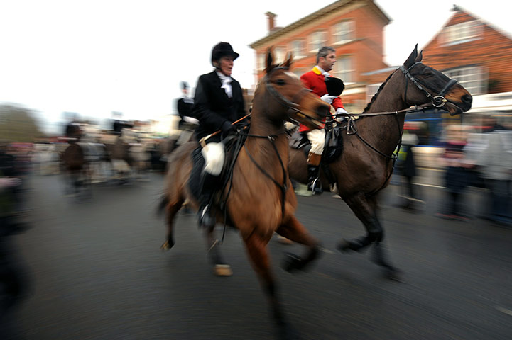 Hunting: Members of the Ashford Valley fox hunt 