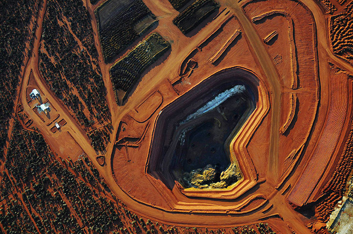 2010 year in environment2: stockpiles of rare earth ore at their Mount Weld mine in Western Australia