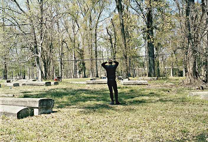 The xx: Oliver in a roadside graveyard in Baton Rouge, Louisiana