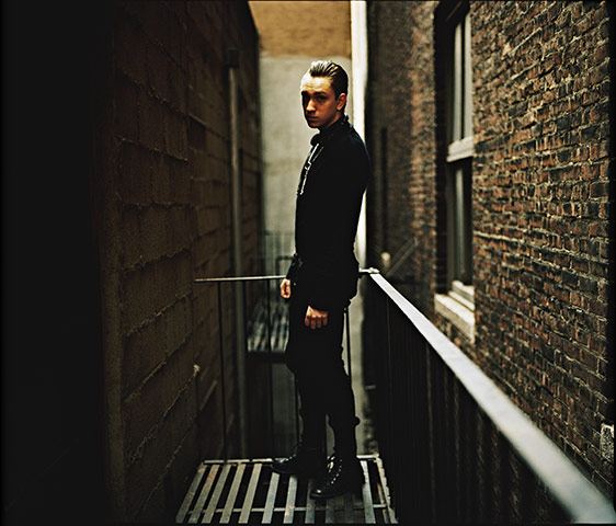 The xx: Oliver on the fire escape of the band’s hotel in New York
