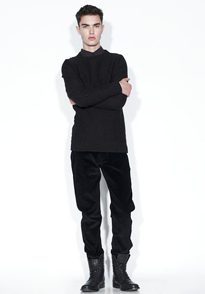 Line-up: Men's knits: Black knit