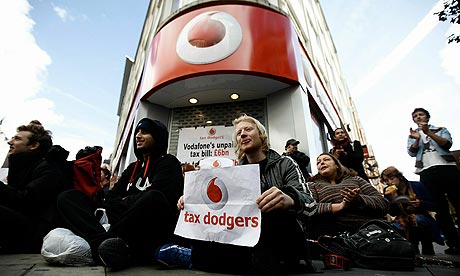 UK Uncut protest against Vodafone