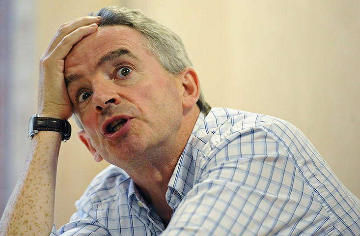 Year in business: Chief Executive of Ryanair, Michael O'Leary, reacts at a news conference