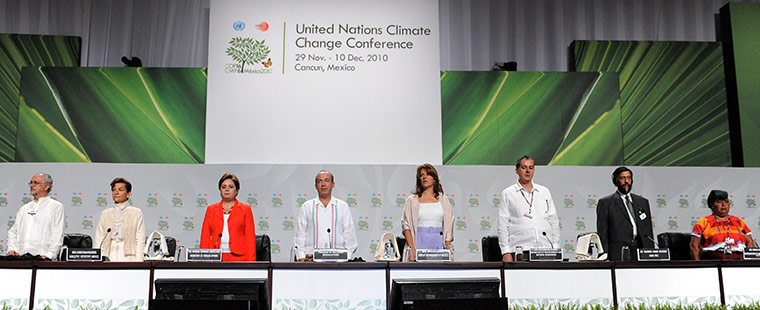 Week in Cancun COP16: During national anthem of Mexico Opening ceremony