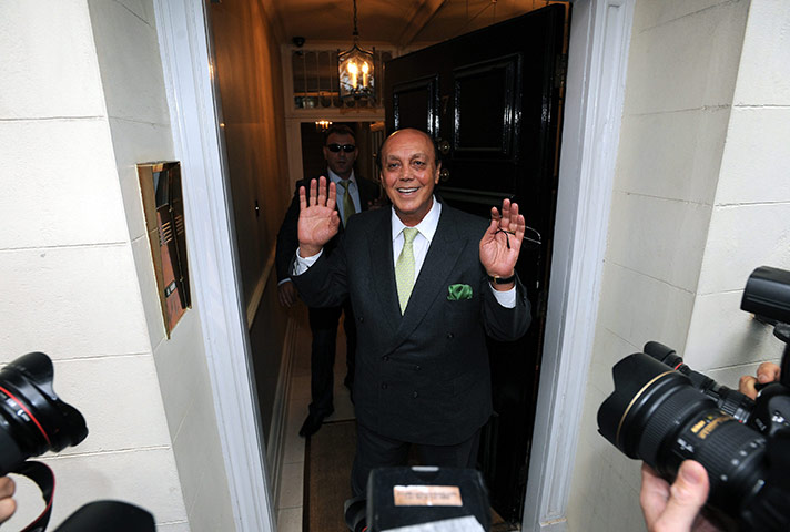 Year in business: Business tycoon Asil Nadir arrives at his apartment in Mayfair