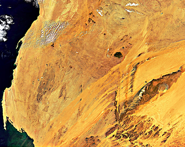 Satellite Eye:  Sahara Desert of Mauritania in northern Africa