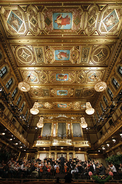 24 hours in pictures: Vienna, Austria: Franz Welser-Moest conducts Vienna Philharmonic Orchestra