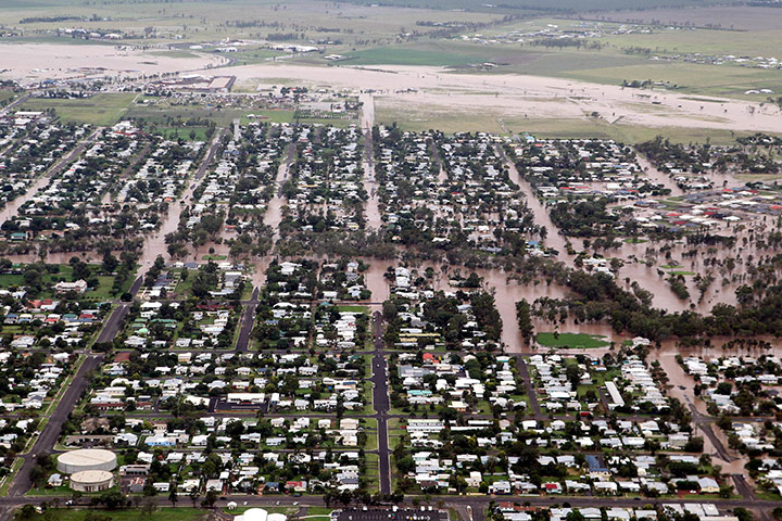 24 hours in pictures: Queensland, Australia: The town of Dalby is flooded 
