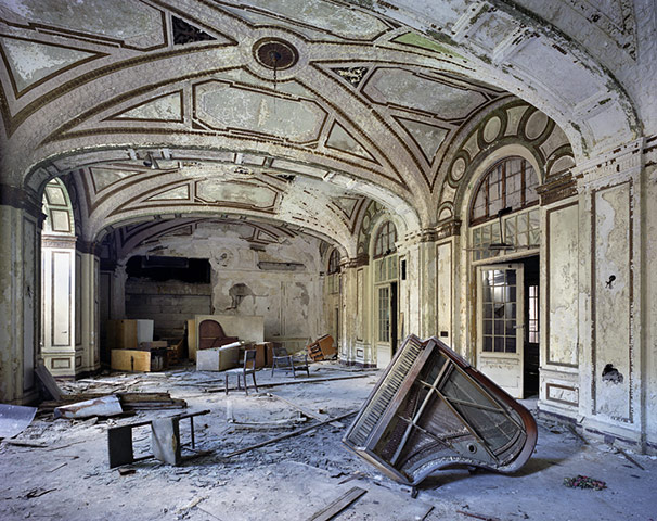 Ruins of Detroit: The ballroom of the 15-floor art-deco Lee Plaza Hotel