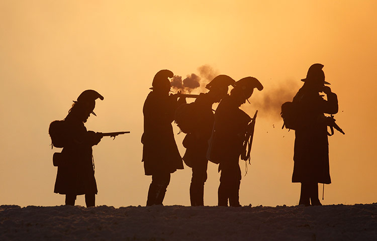 24 hours in pictures: History enthusiasts take part in a re-enactment of Battle of Austerlitz
