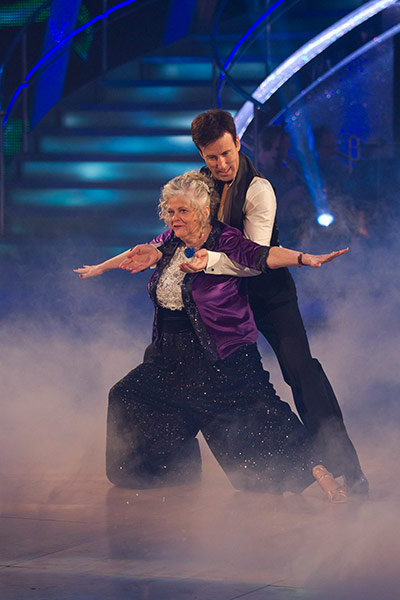 Anne Widdecombe dancing : Anne Widecombe on Strictly come dancing 