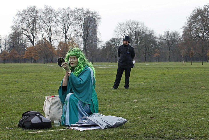COP16 protest: A climate demonstrator for Cancun in London 