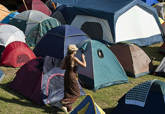 COP16 protest: Cancun : A member of the ONG Via Campesina walks