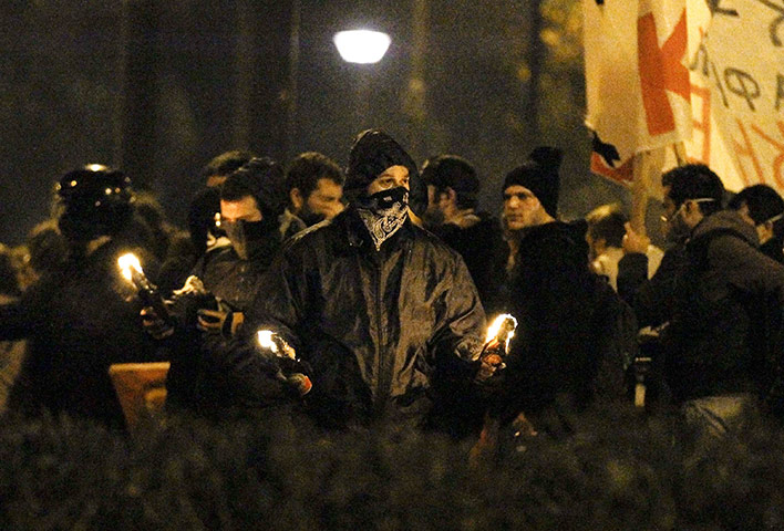 Greece student protest: Greece IMF protest