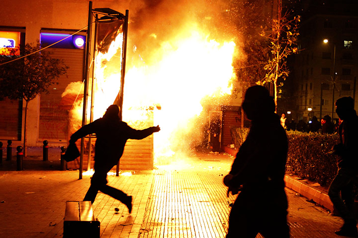 Greece student protest: Greece IMF protest