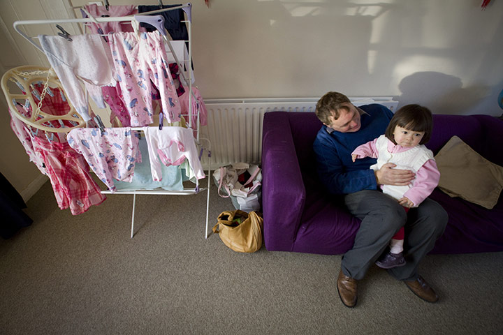 Spending cuts: Trevor Harrison with his daughter