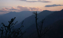 The Naga Hills at dusk