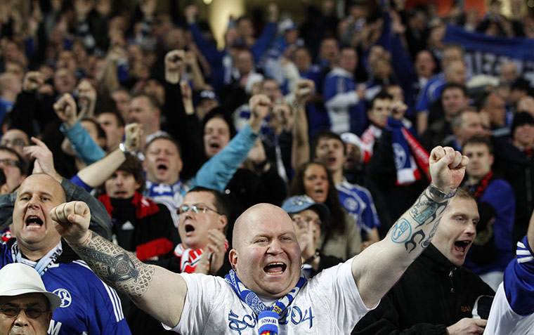 Tuesday Champions League: Schalke fans in Lisbon for the match against Benfica