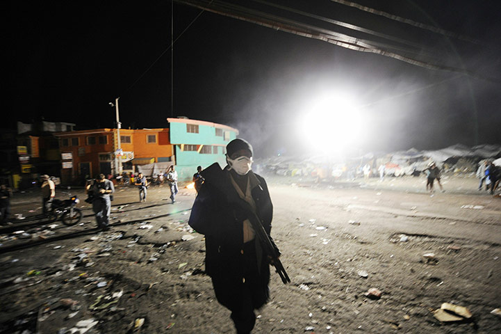 Haiti : Supporters of presidential candidate Michel Martelly 