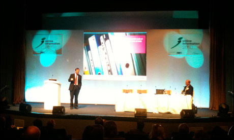 John Sheridan talking at Online Information 2010