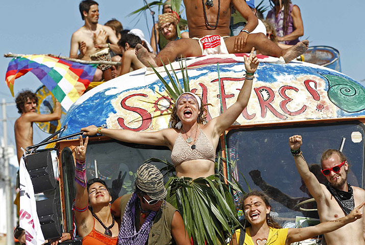 COP16 updates: Activists outside the Pitaya Cancún Messe, where the climate talks are taking place