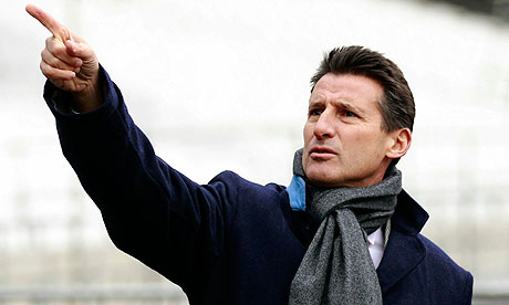 Lord Coe at the Olympic Stadium