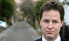 Nick Clegg outside his home in London on 9 December 2010.