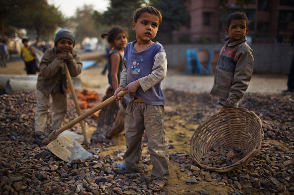 24 hours : Child labour used  to complete commonwealth games stadium in India 