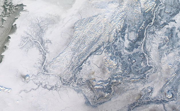 Satellite Eye on Earth:  Yukon Delta to the Bering Sea
