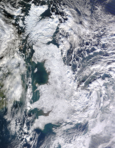 Uk Snow 2010. Snow covers most of England,