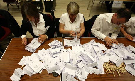 counting votes election ballot count vote voting general tally underway cast elections word guardian monitor poll night office