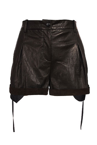 London fashion week look: Leather shorts by ALC