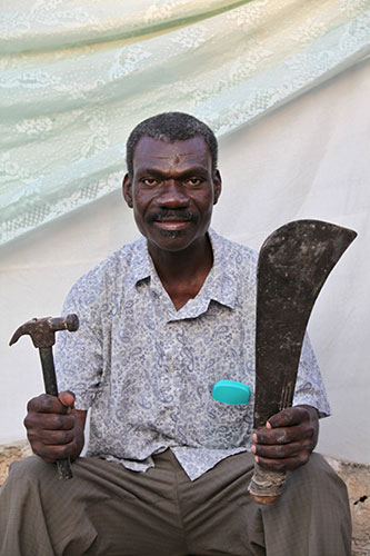 Haiti - What I saved: Hilaire Jean- Lous is a pastor and a carpenter