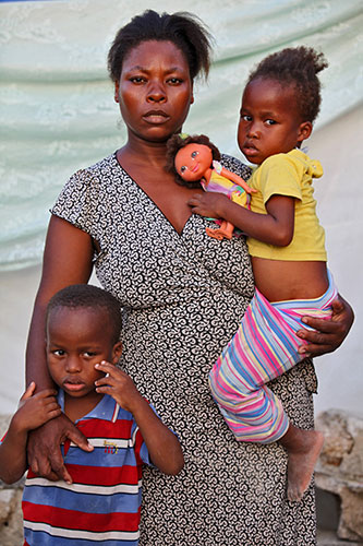 Haiti - What I saved: Anise Cange saved her children, Jordanie and Emmanuelle