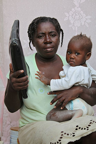 Haiti - What I saved: Nyriean Louis saved a satchel with her important documents