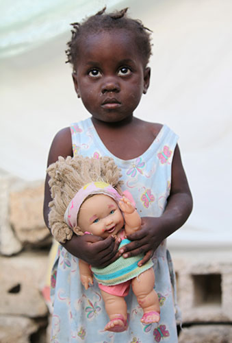 Haiti - What I saved: Esther Bertrand saved her doll