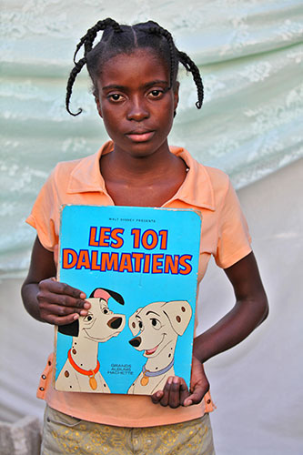 Haiti - What I saved: Jocelyne Pierre saved a book: 101 Dalmatiens