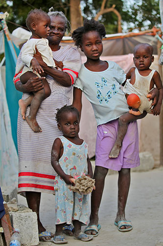 Haiti - What I saved: The kids have a few toys and the grandmother saved a big cooking pot