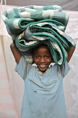 Haiti - What I saved: John Francois saved a blanket so he would have something to sleep on