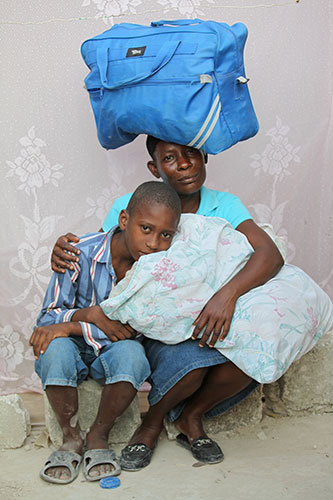 Haiti - What I saved: Natalie Piere and her son Stanley Agee