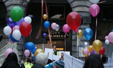 Edinburgh schools protest: Families protest against cuts to the school budget in Edinburgh