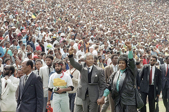 Mandela prison release: February 13 1990: Nelson and Winnie Mandela