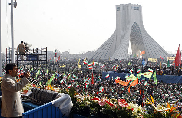 Iran 31st anniversary: Iranian President Mahmoud Ahmadinejad addresses Iranians in Azadi Square